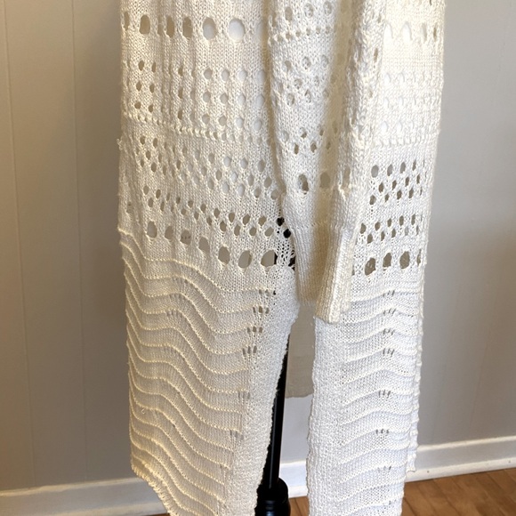 Rickis off white long open front cardigan and tank - Picture 5 of 12